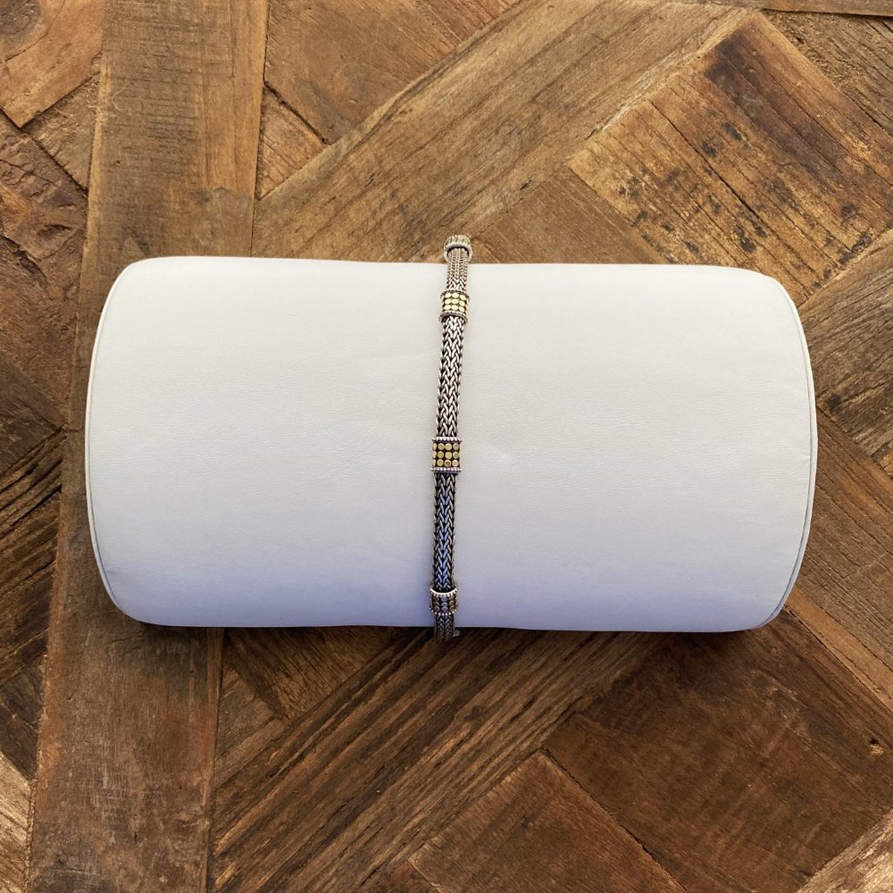 John Hardy Dot Sterling Silver Bracelet 18K Gold